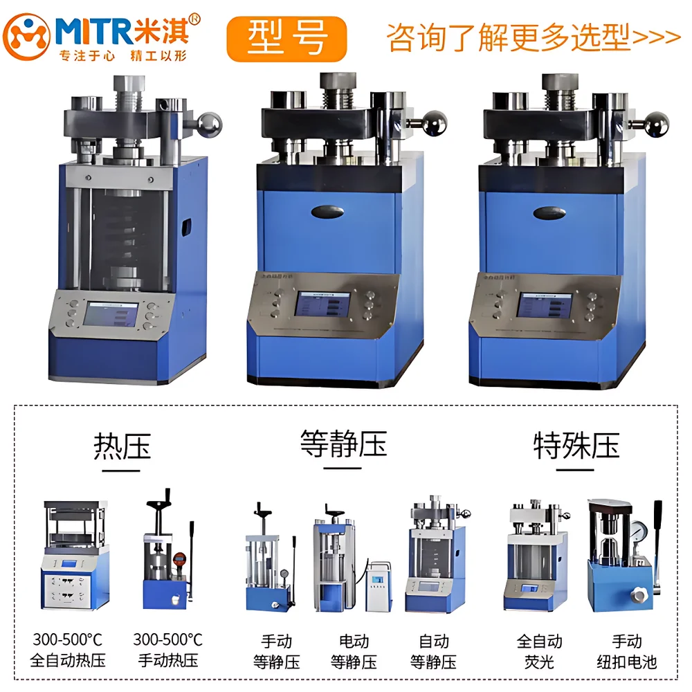 Mitqi MC-1 Electrically Actuated Mini Isostatic Pellet Press with Manual Die Set for Fluorescence Sample Preparation
