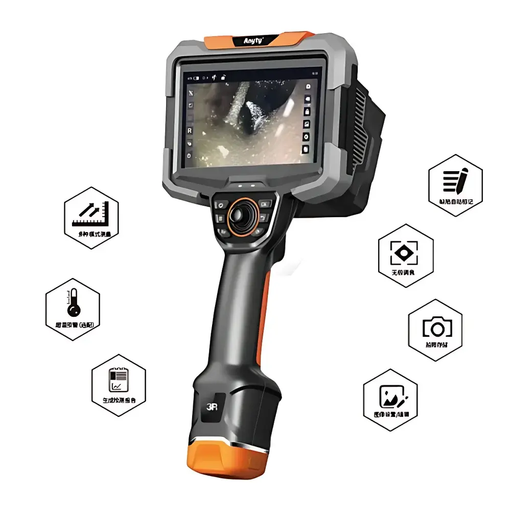 Anyty 3R-PDEC-FS High-Resolution Motorized 360° Rotational Industrial Borescope with Measurement & Defect Annotation Capability