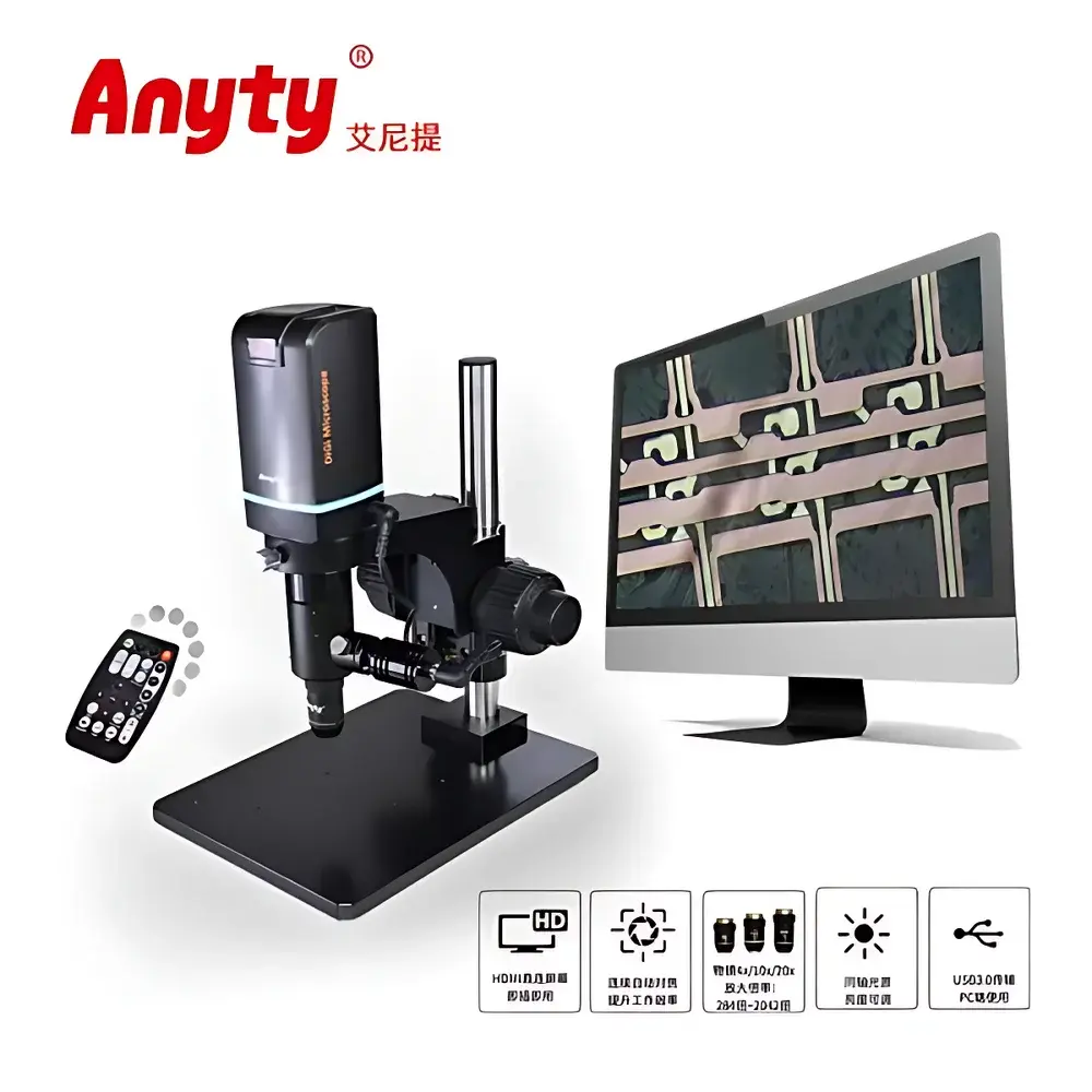 Anyty 3R-MSTVUSB2000 Desktop Coaxial Illumination Metallurgical Digital Microscope