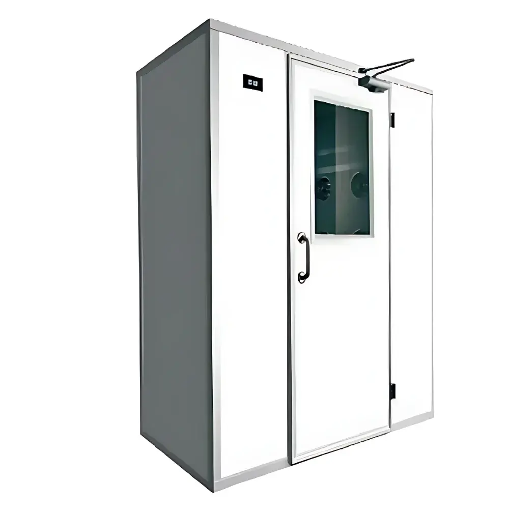 Shinsco JJ-80SR-1 Single-Person Air Shower with Dual-Side Nozzles and Interlocked Doors