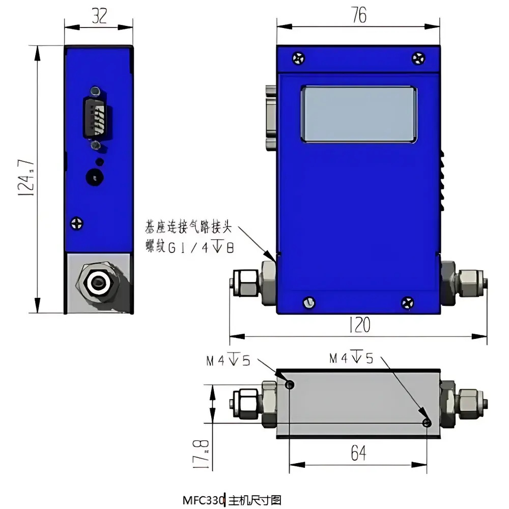 AITOLY MFC330 Series Thermal Mass Flow Controller