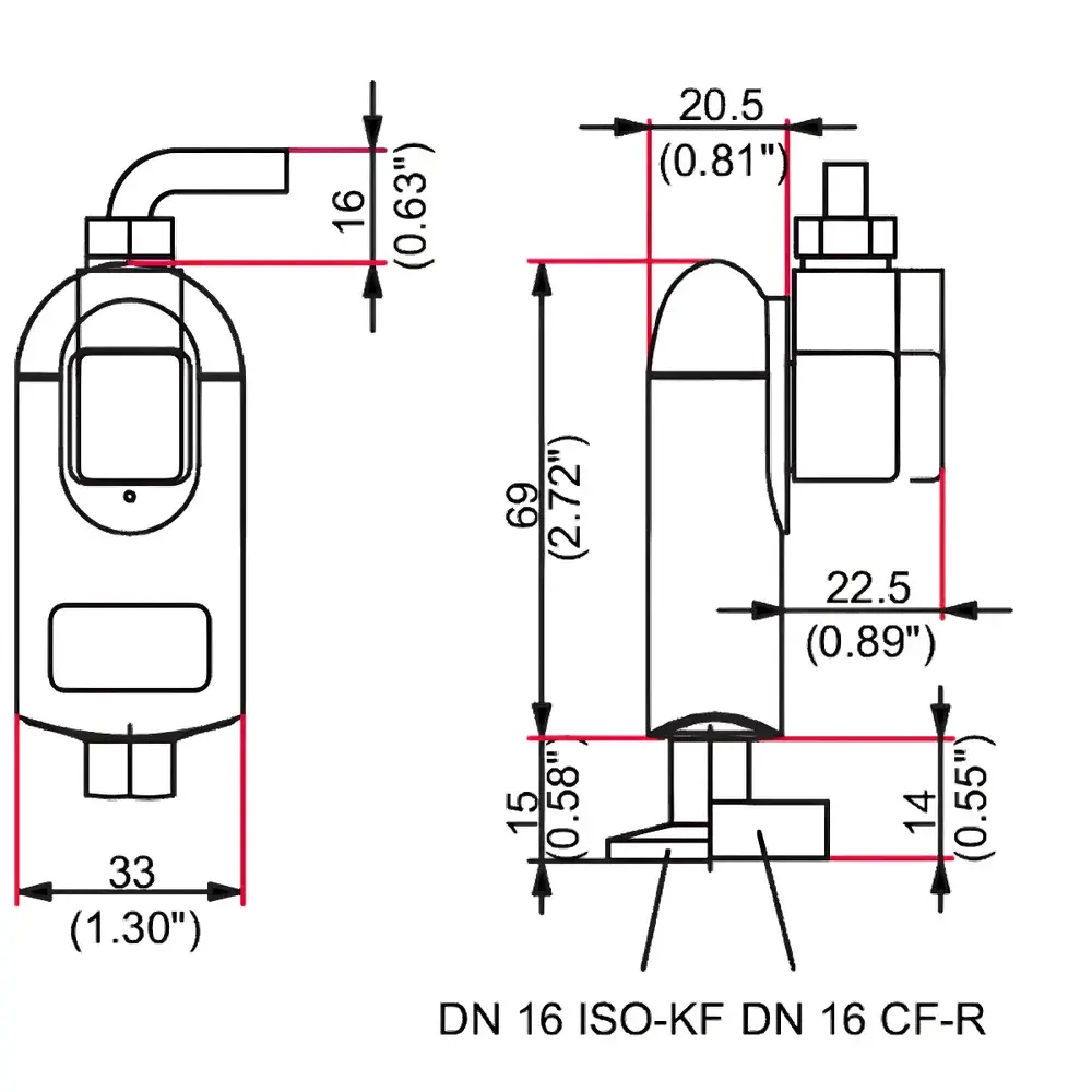 Pfeiffer Vacuum TPR 280 Pirani Vacuum Gauge